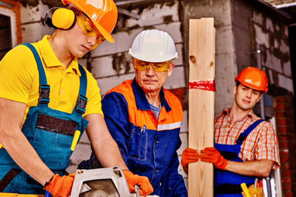 Berufskrankheit: Ein bekanntes Beispiel ist die Lärmschwerhörigkeit, an z.B. oft Beschäftige auf dem Bau und in der Forstwirtschaft leiden. 